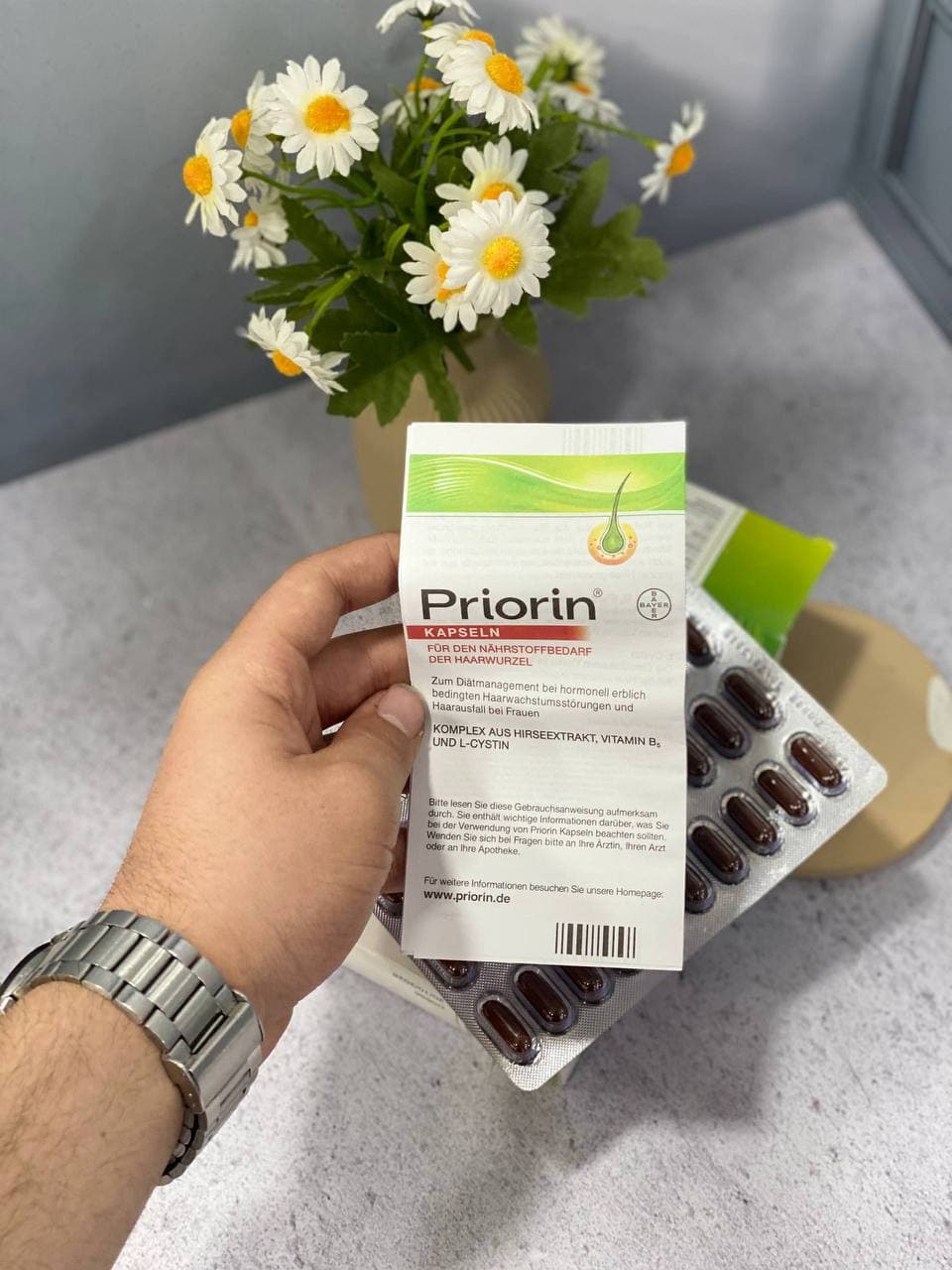 قرص ضد ریزش پریورین آلمان Priorin Kapseln ورقه‌ای — تصویر ۲