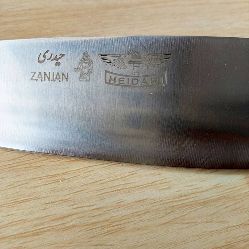 چاقو سلاخی حیدری زنجان برای قصابی و آشپزخانه با تیغه ضدزنگ — تصویر ۳