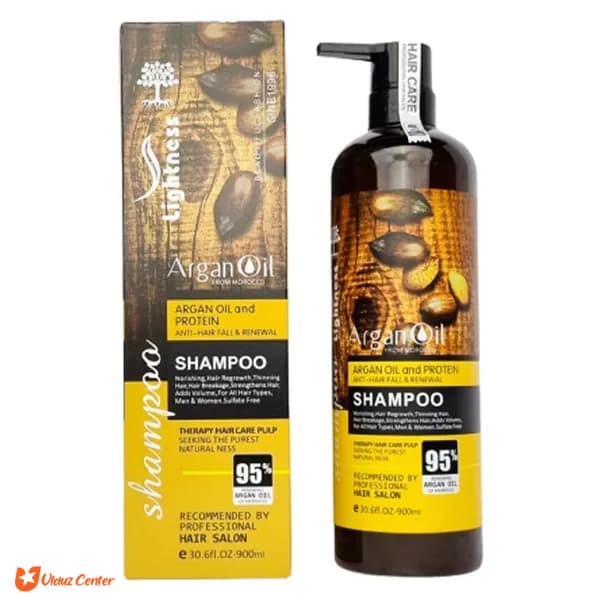 شامپو تقویت کننده و ضد ریزش مو لایتنس مدل Argan Oil حجم 900 میل