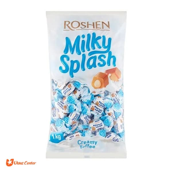 تافی شیری روشن مدل Milky Splash وزن 1 کیلو