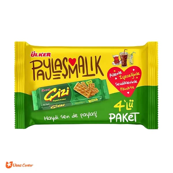 بیسکوئیت کراکر پنیری چیزی ویک اولکر بسته 4 تایی 280 گرم