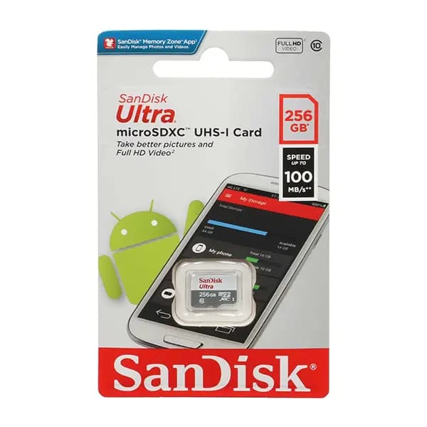 کارت حافظه مدل Ultra microSDXC سن دیسک کلاس 10 256GB 120MBS — تصویر ۴