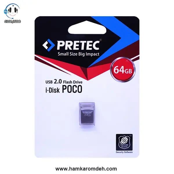 فلش مموری مدل poco i-Disk پرتک (pretec) ظرفیت 64 گیگابایت — تصویر ۲