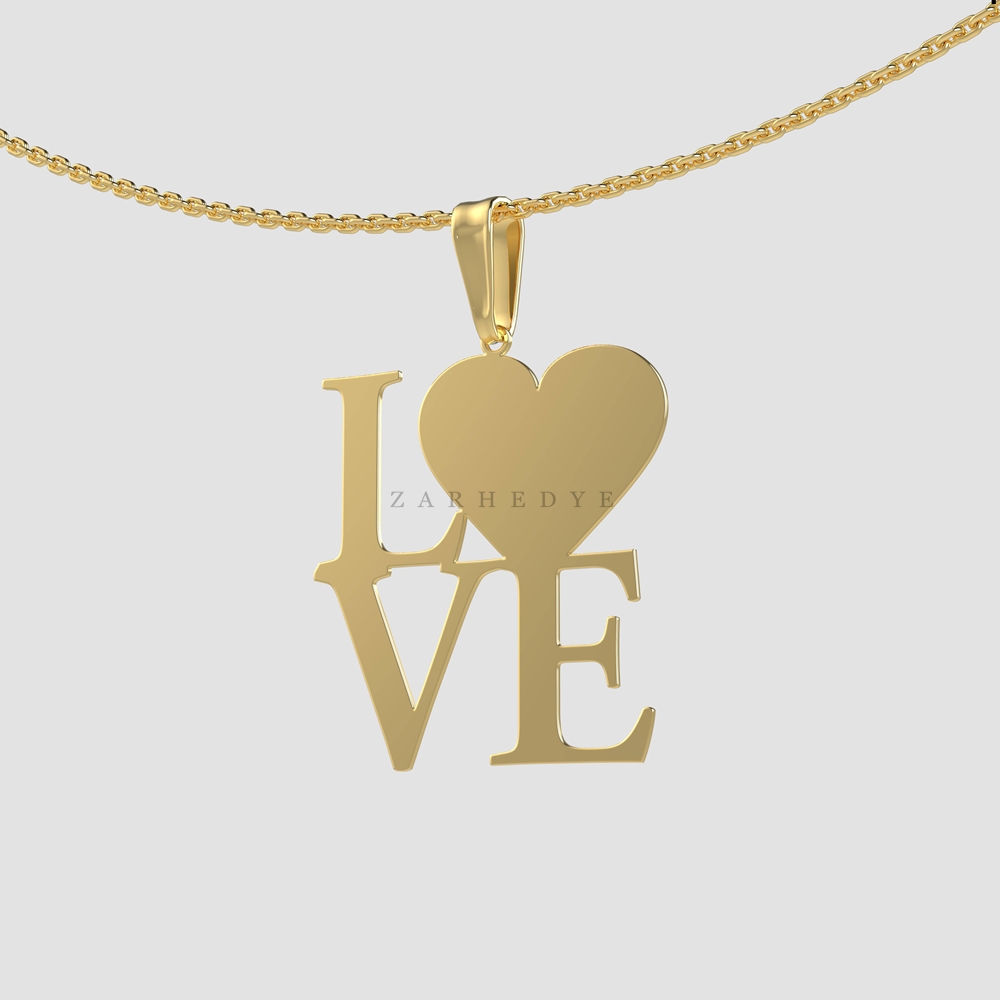 پلاک طلا LOVE کد 04