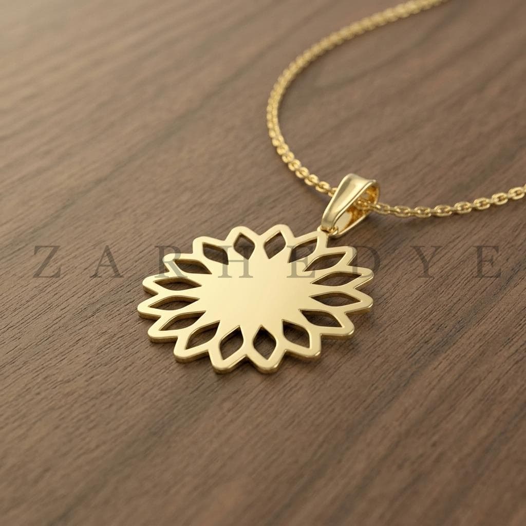 آویز طلا گل کد 013 — تصویر ۴
