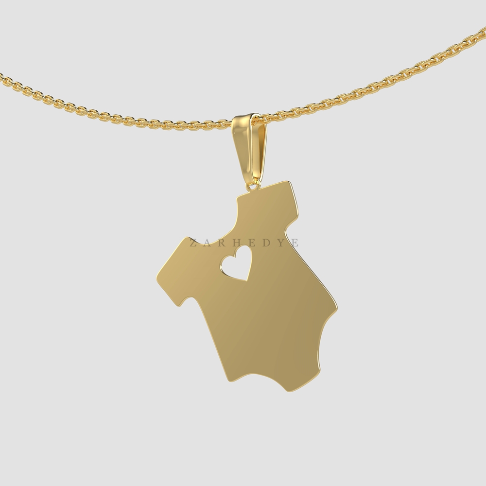 آویز طلا لباس نوزاد کد 02