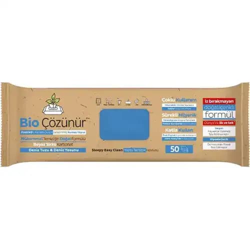 دستمال مرطوب گیاهی پاک کننده جرمگیر سطوح اسلیپی Sleepy بسته 50 عددی