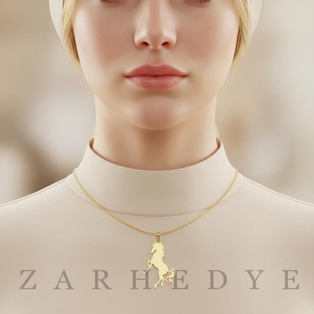 آویز طلا اسب کد 02 — تصویر ۳