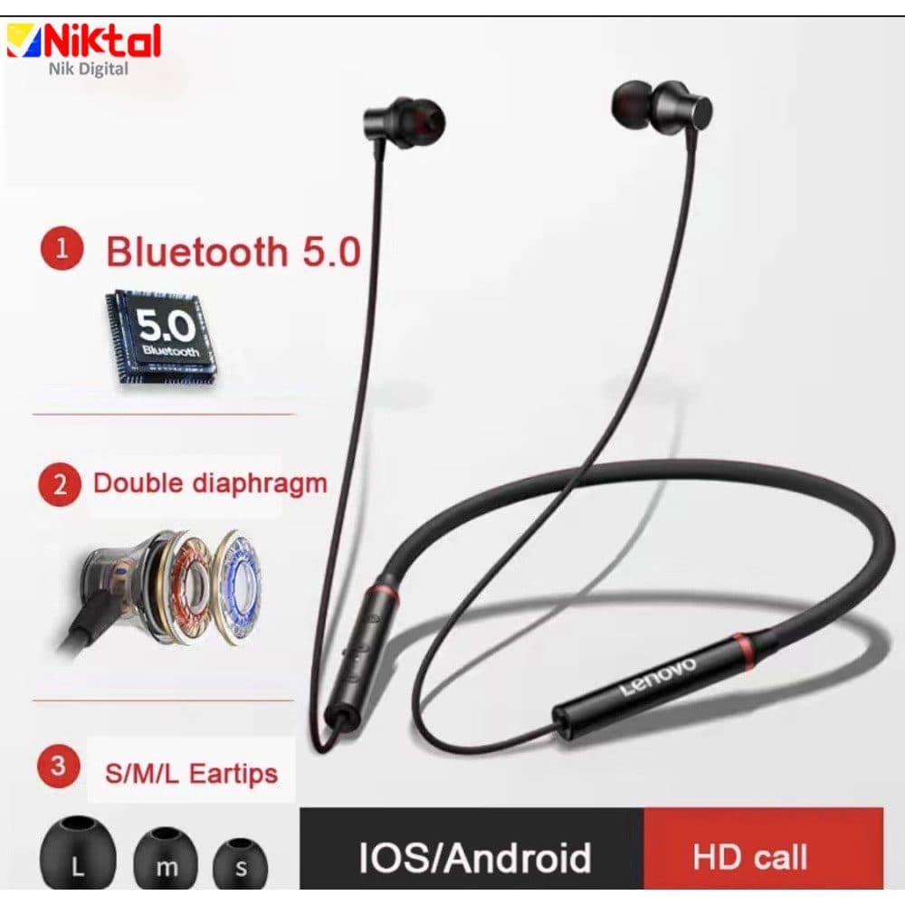 هندزفری بلوتوثی لنوو مدل HE05Xll (اورجینال) — تصویر ۴