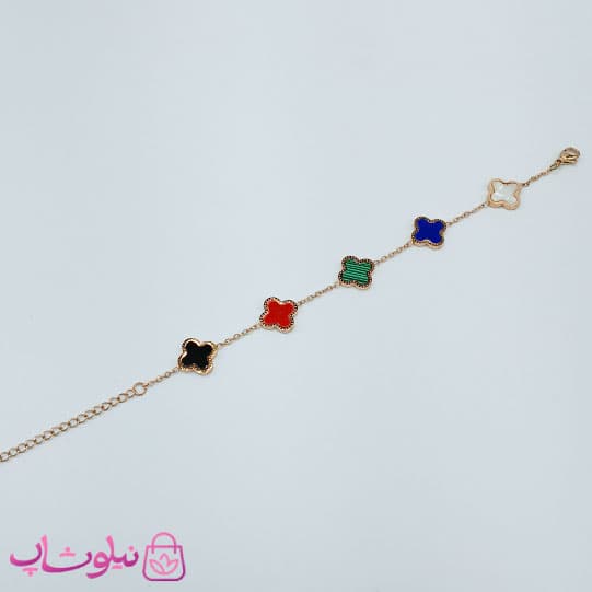 دستبند دخترانه مدل ونکلیف چند رنگ کد 1897 — تصویر ۲