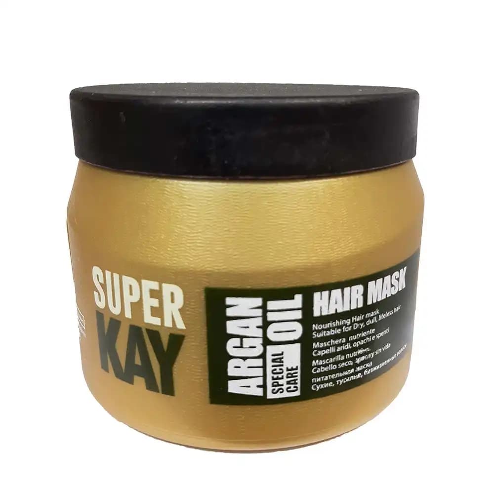 ماسک موی باآبکشی سوپرکی SUPERKAY مدل روغن آرگان ARGAN OIL حجم 500 میلی لیتر