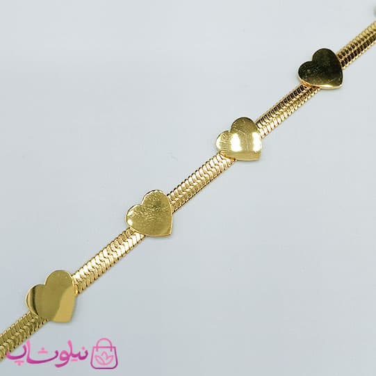 دستبند زنانه استیل مدل قلبی کد 1392 — تصویر ۲