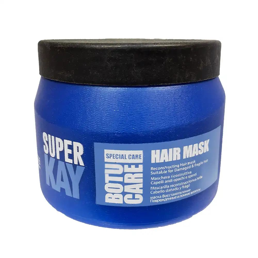 ماسک موی باآبکشی موی شکننده و آسیب دیده سوپرکی SUPERKAY مدل بوتاکس BOTU-CARE حجم 500 میلی لیتر