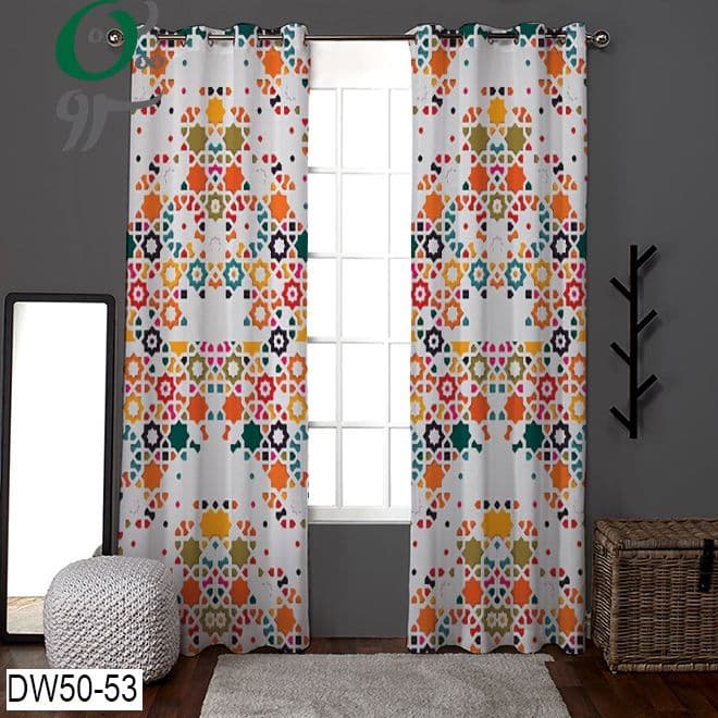 پرده پانچ طرح دار مدل فانتزی کد DW50-53