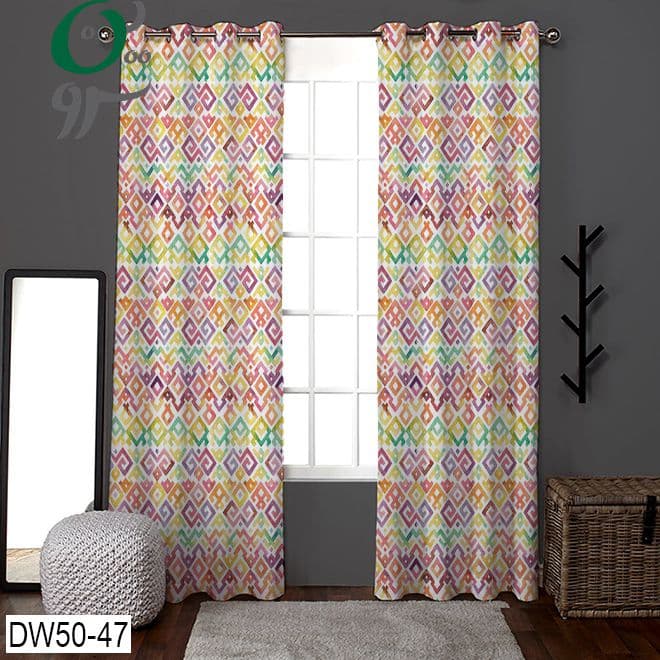 پرده پانچ طرح دار مدل فانتزی کد DW50-47