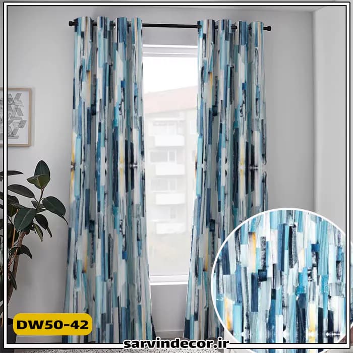 پرده پانچ مدل خط دار DW50-42