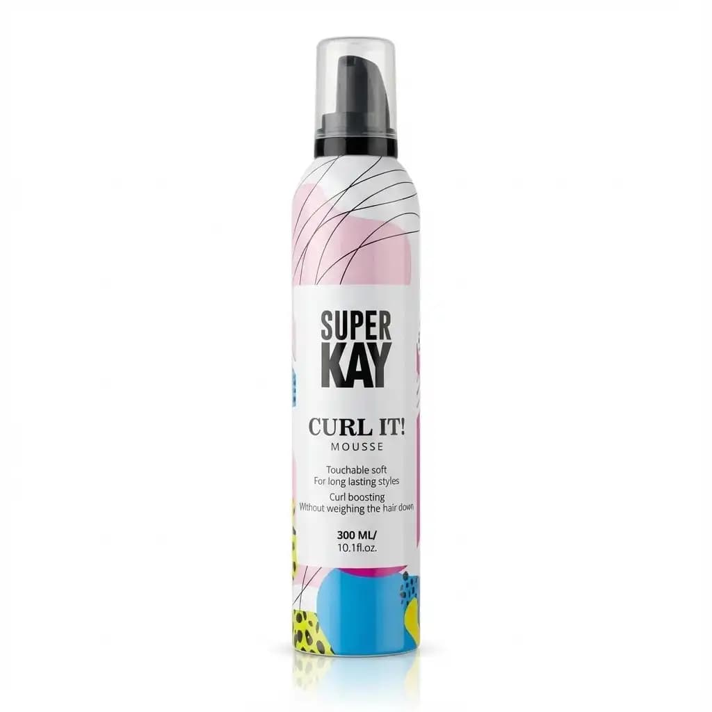 موس مو حالت دهنده و فر کننده سوپرکی Super Kay مدل Curl It حجم ۳۰۰ میلی لیتری
