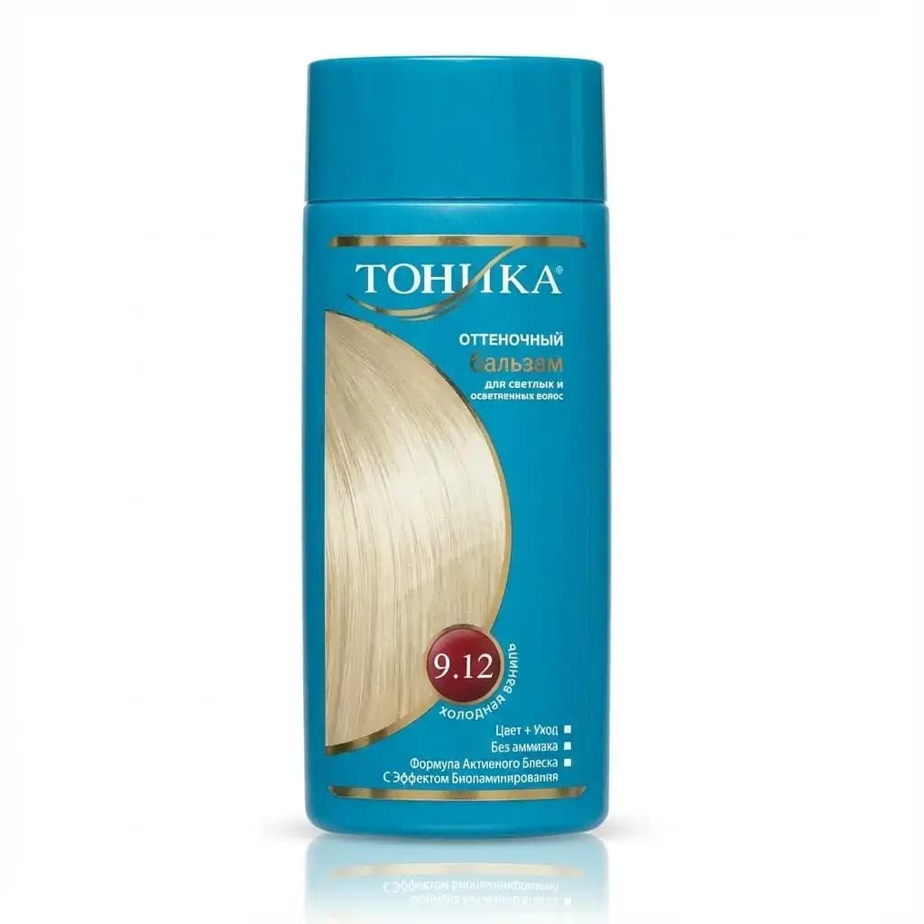 شامپو رنگساژ تونیکا ТОНИКА شماره 9.12 وانیلی سرد (Cold Vanilla) بدون آمونیاک ایرانی حجم 150 میلی لیتری