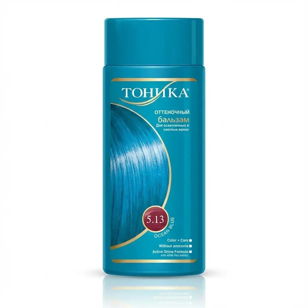شامپو رنگساژ تونیکا ТОНИКА شماره 5.13 آبی اقیانوسی (Ocean Blue) ایرانی حجم ۱۵۰ میلی لیتری