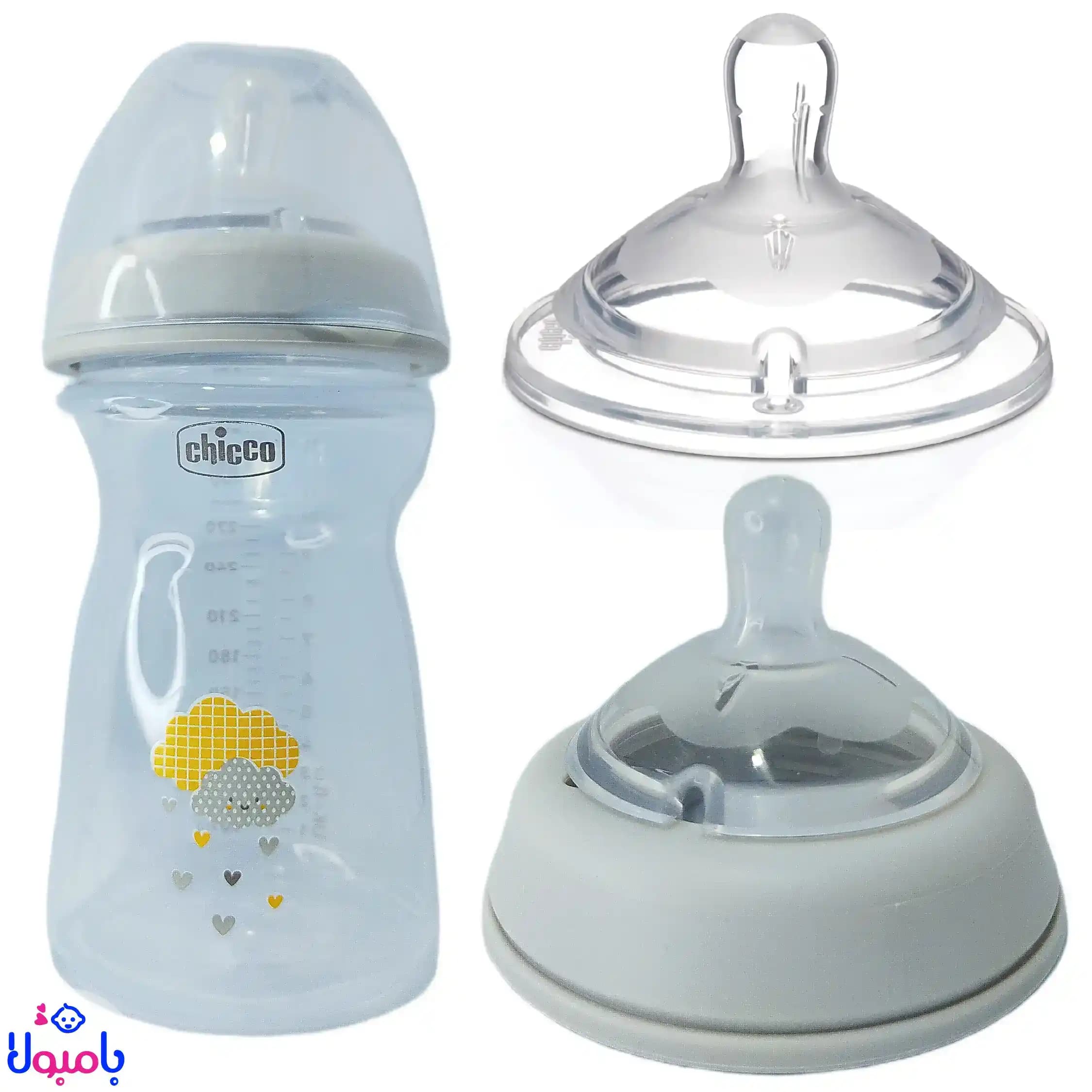 شیشه شیر استپ‌اپ چیکو سفید 330 میلی لیتر — تصویر ۳