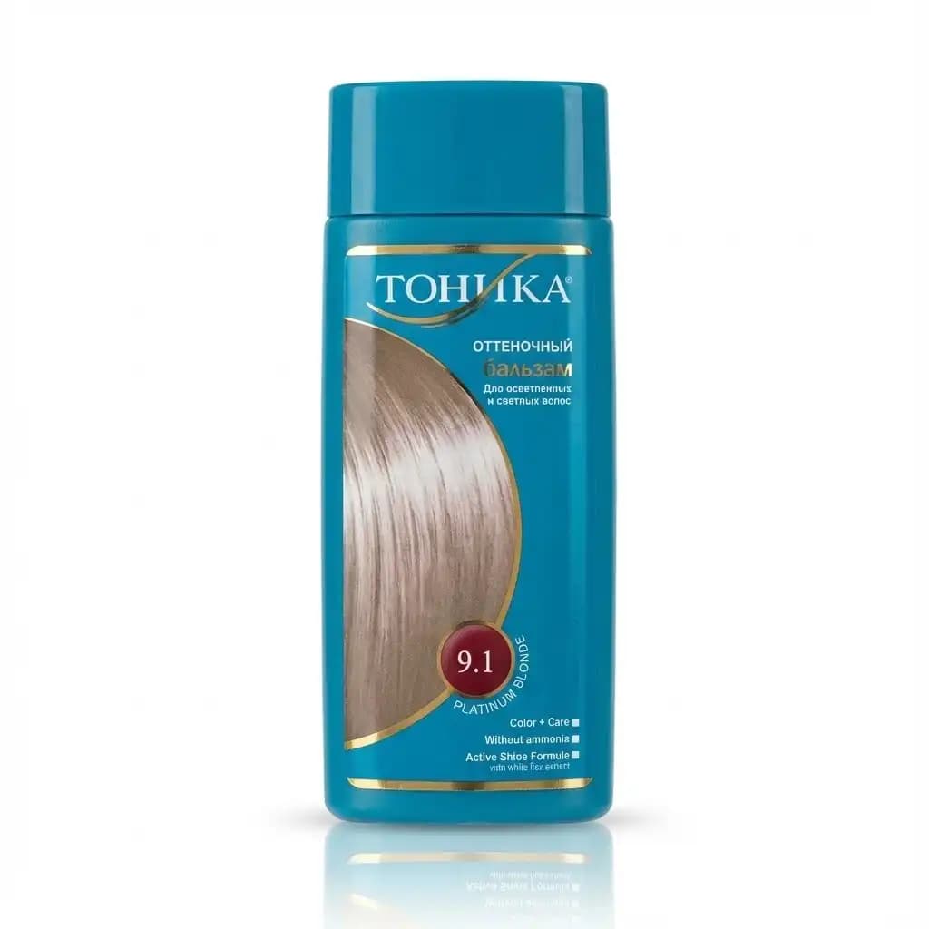 شامپو رنگساژ تونیکا ТОНИКА شماره 9.1 بلوند پلاتینه (Platinum Blonde) ایرانی حجم ۱۵۰ میلی لیتری
