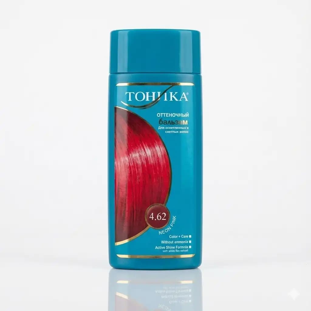 شامپو رنگساژ تونیکا ТОНИКА شماره 4.62 صورتی نئونی (Neon Pink) ایرانی حجم ۱۵۰ میلی لیتری