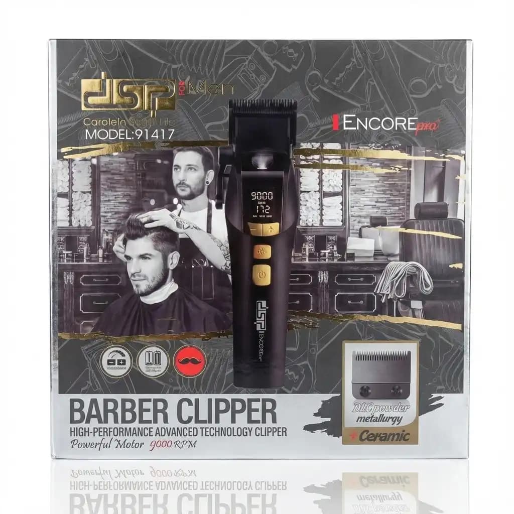 ماشین اصلاح حجم زن و فید دی اس پی DSP مدل 91417 سری Encore Pro رنگ مشکی — تصویر ۵
