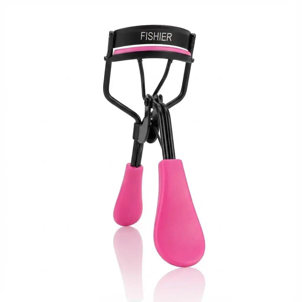 فرمژه حرفه‌ای فیشر Fishier مدل قاشقی (Square T7) فنردار با بدنه مشکی و پد سیلیکونی — تصویر ۲