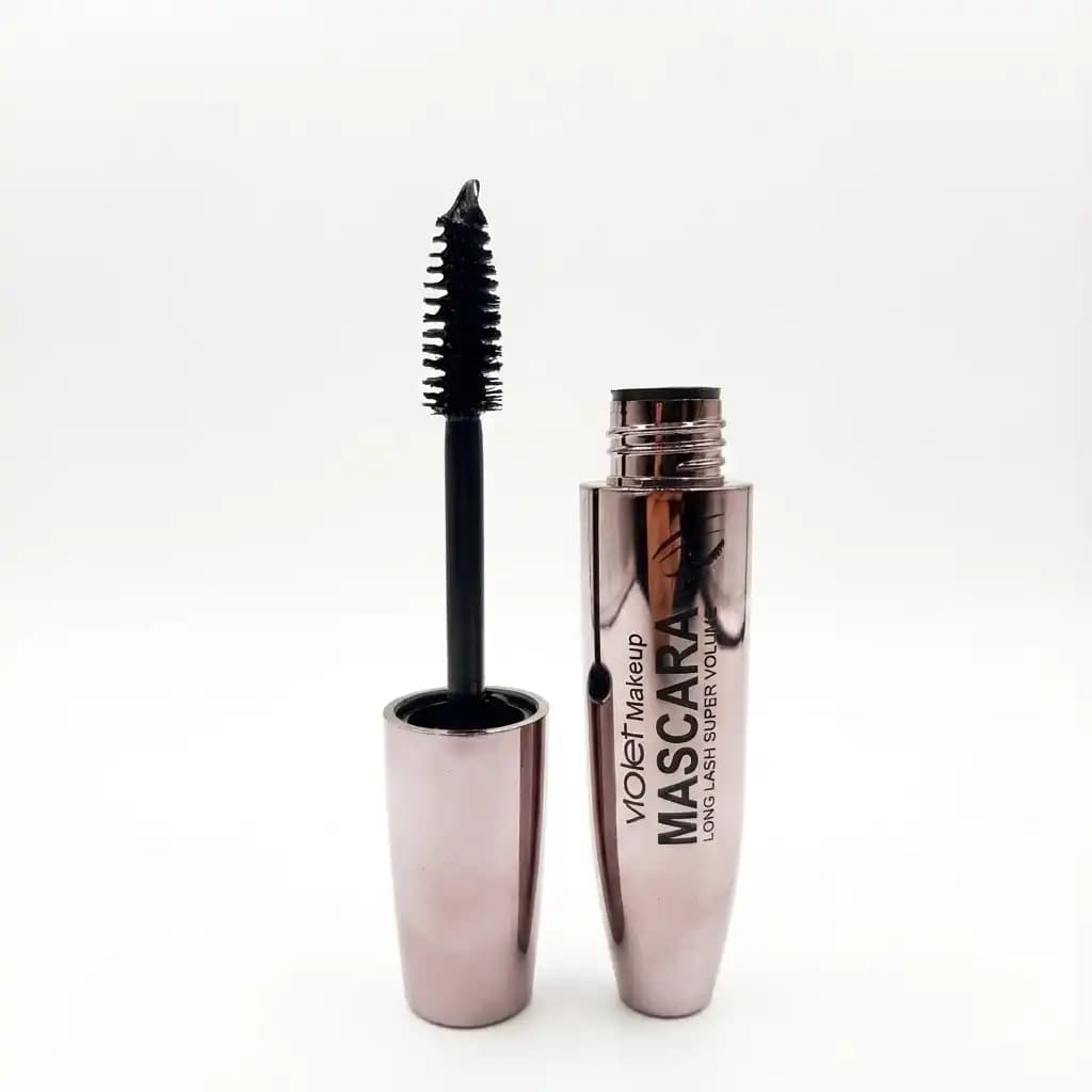 ریمل حجم دهنده و بلند کننده ویولت Violet Makeup مدل Long Lash Super Volume پوکه یاسی متالیک
