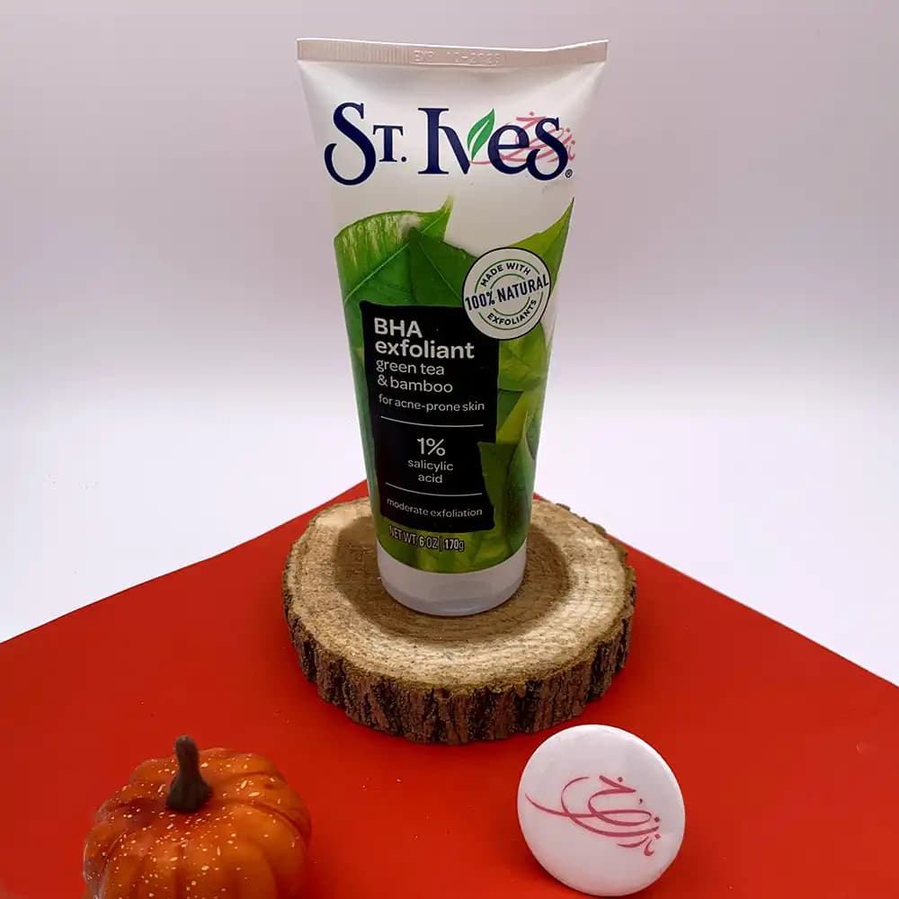 اسکراب ضد جوش و ماسک صورت چای سبز و بامبو سنت ایوز St.Ives حاوی 1% سالیسیلیک اسید تیوپی وزن 170 گرم
