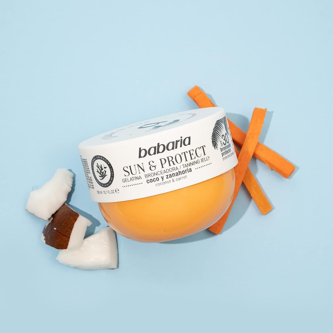ژل برنزه کننده باباریا مدل Coconut & Carrot حاوی SPF30 حجم 300 میلی لیتر — تصویر ۳