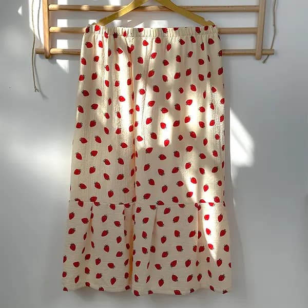 دامن نخی زنانه گلدار
