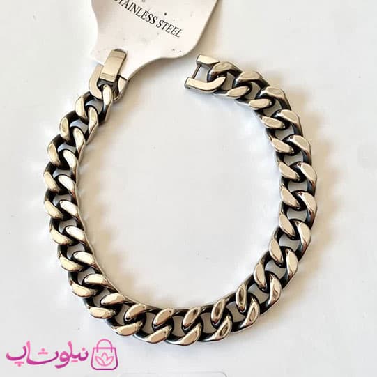 دستبند مردانه کارتیه استیل سیاه قلم 22 سانت – در 3 ضخامت مختلف کد 300
