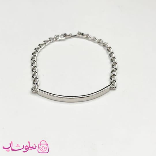 دستبند زنانه ژوپینگ مدل آینه ای نقره ای کد 190