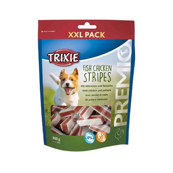 تشویقی سگ با طعم مرغ و ماهی طرح خلالی 300 گرمی تریکسی (trixie)