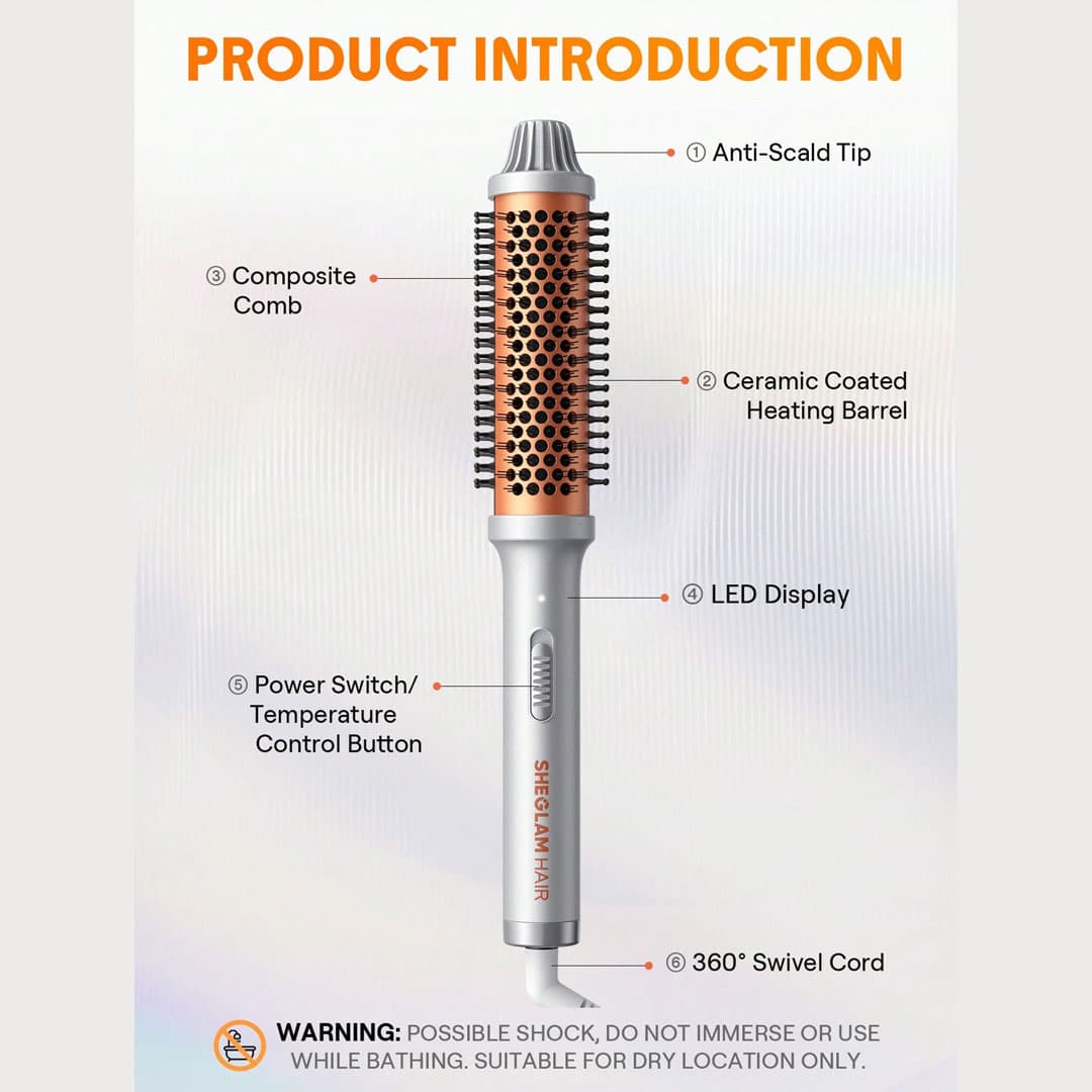 برس پیچ حرارتی شیگلم مدل It-Curl سایز 32 میلی متر — تصویر ۵