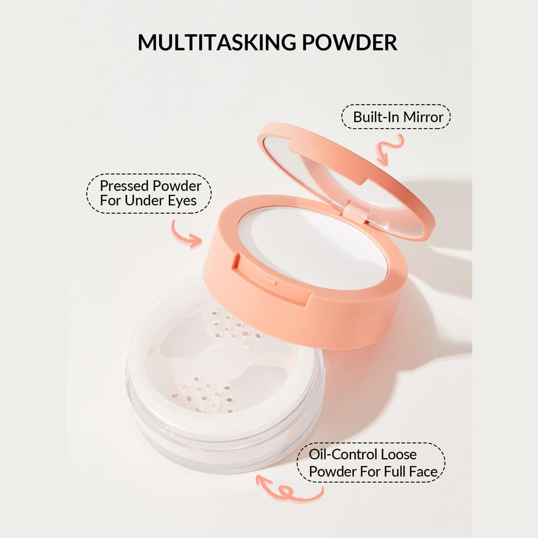 پودر فیکس دو کاره صورت و زیر چشم شیگلم مدل Insta-Ready رنگ Translucent — تصویر ۴