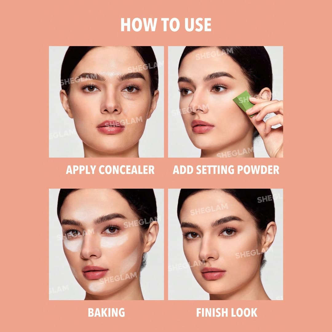 پودر فیکس دو کاره صورت و زیر چشم شیگلم مدل Insta-Ready رنگ Translucent — تصویر ۸
