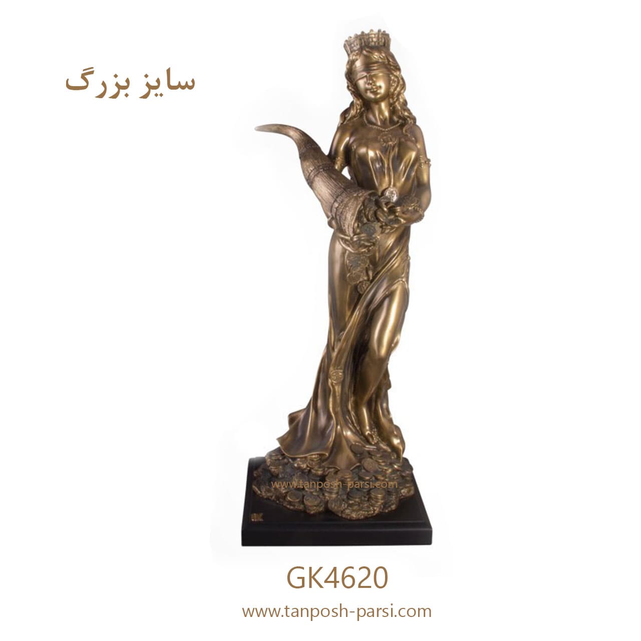 مجسمه دختر ثروت بزرگ گلدکیش مدل GK4620 — تصویر ۲