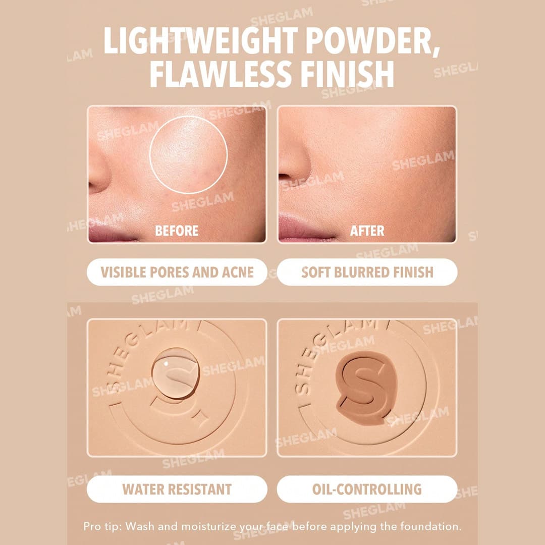 پنکیک پودری شیگلم مدل SKIN-FOCUS رنگ Warm Vanilla — تصویر ۷