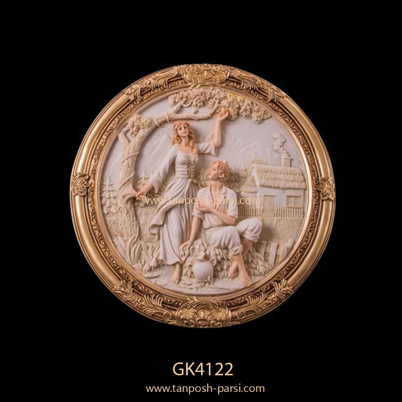 تابلو دیواری گرد و کوچک گلدکیش مدل GK4122 — تصویر ۲