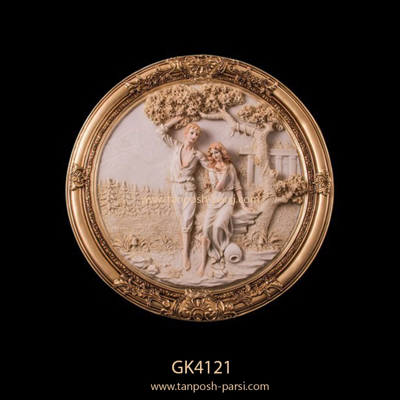 تابلو دیواری گرد و کوچک گلدکیش مدل GK4121