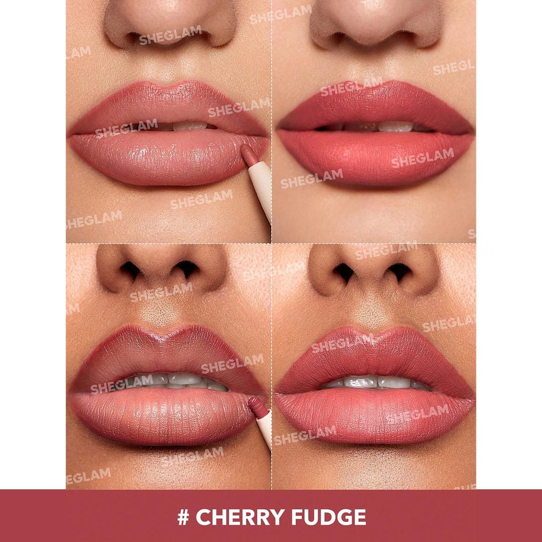 رژ لب و خط لب دو طرفه شیگلم مدل Glam 101 رنگ Cherry Fudge — تصویر ۲