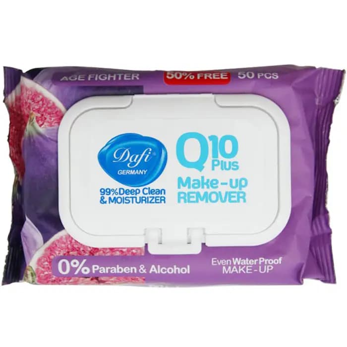 دستمال مرطوب پاک کننده آرایش Q10 عصاره انجیر دافی — تصویر ۳