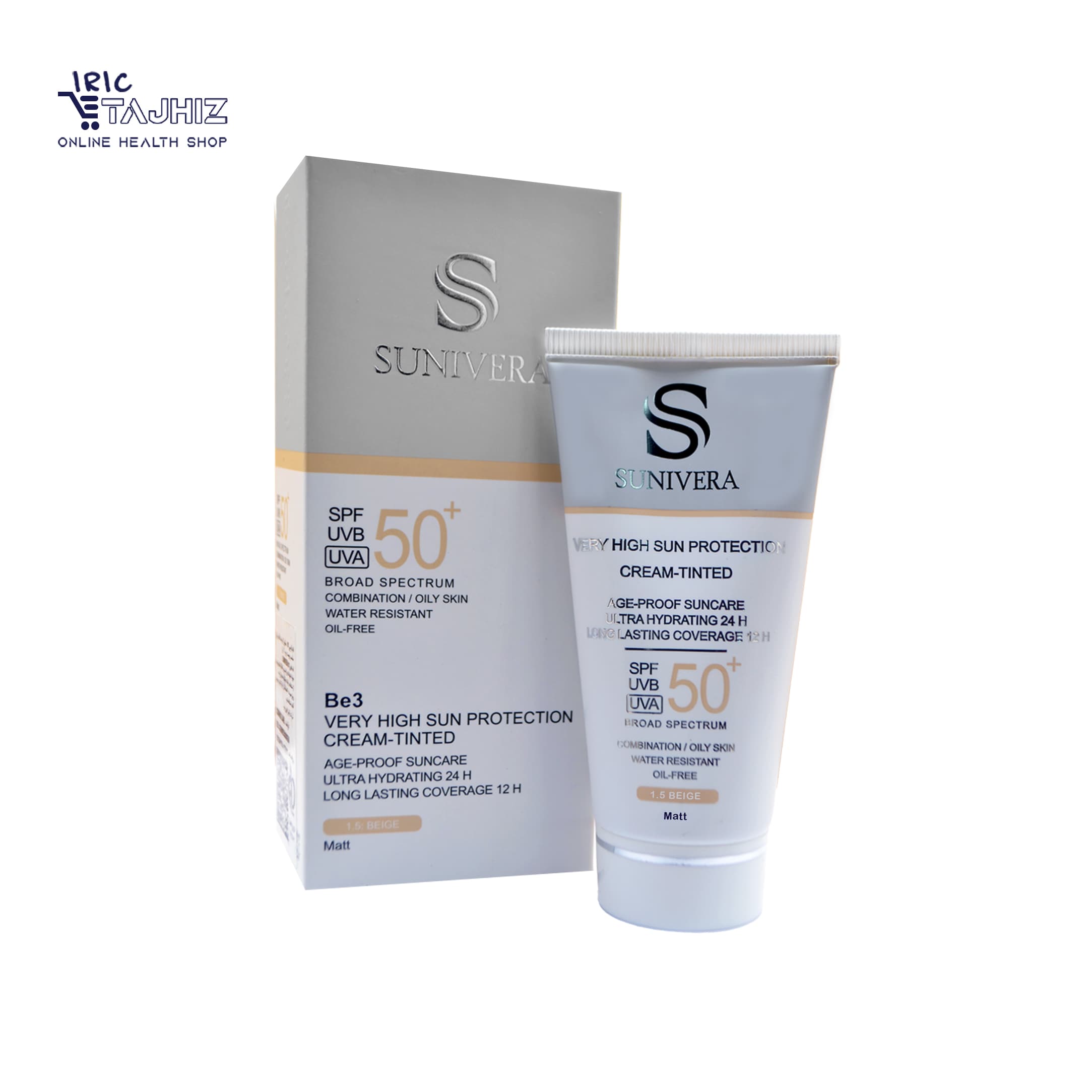 کرم ضد آفتاب رنگی پوست چرب سانیورا SPF 50 SUNIVERA (بژ مدل 1.5) — تصویر ۲