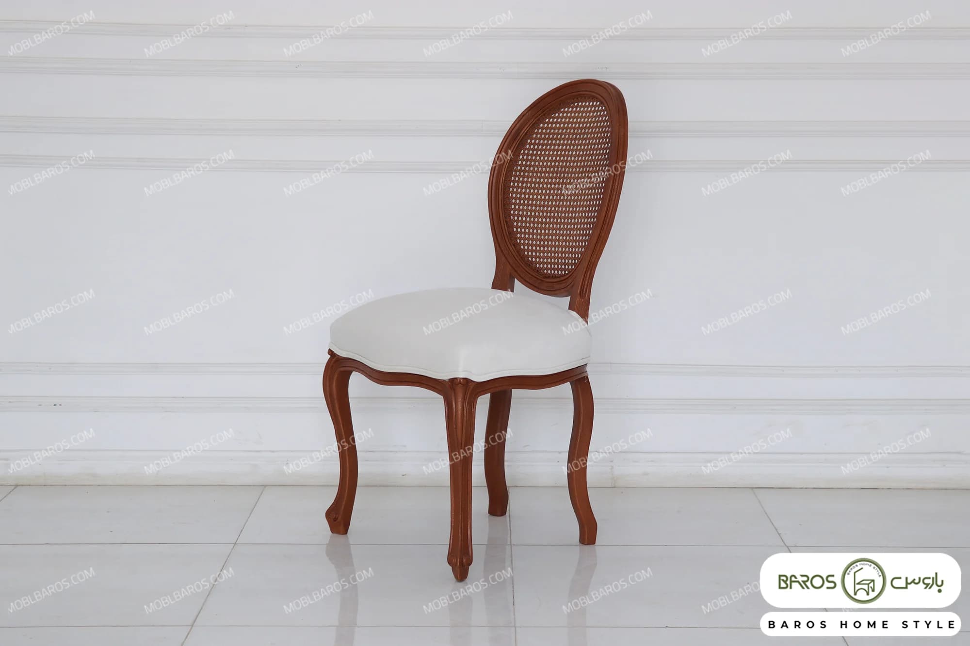 میز ناهارخوری گرد مدیسا با صندلی راشل پایه آهویی — تصویر ۵