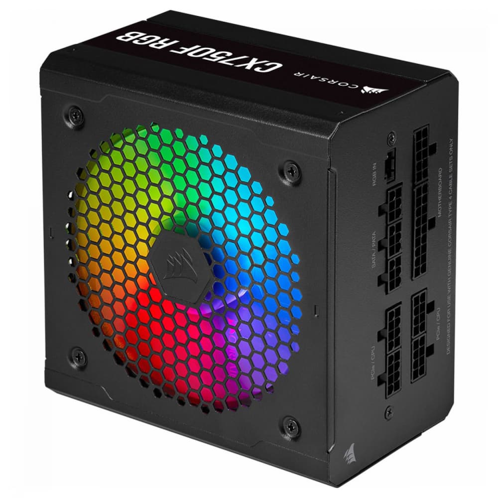 منبع تغذیه کورسیر مدل Corsair CX750F RGB BRONZE کارکرده