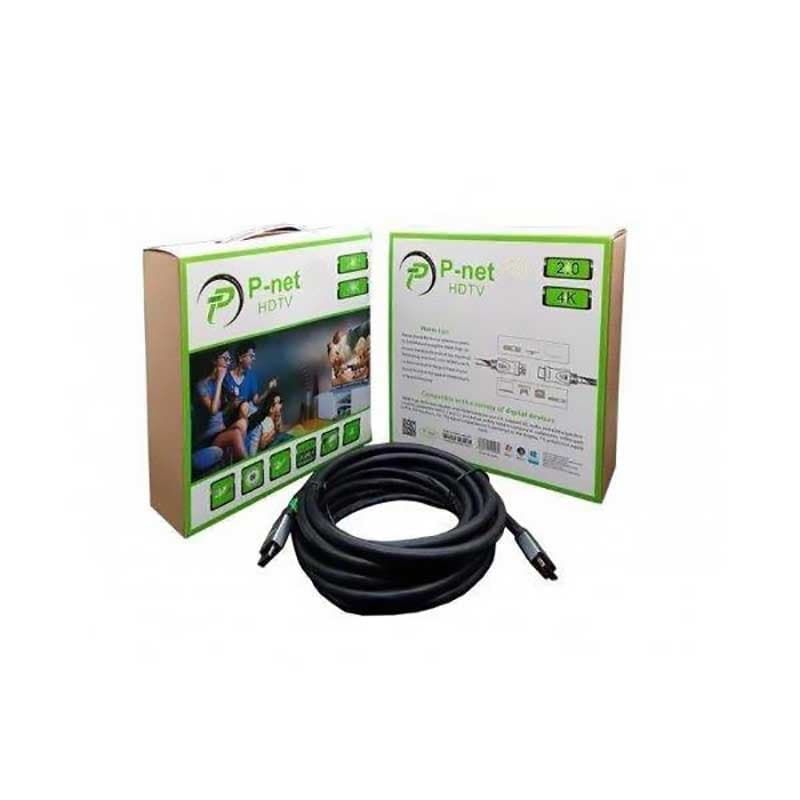 کابل HDMI پی نت مدل FPv2 4K طول 20 متر ا P-Net FPv2 4K HDMI Cable 20M کد 3897 — تصویر ۲
