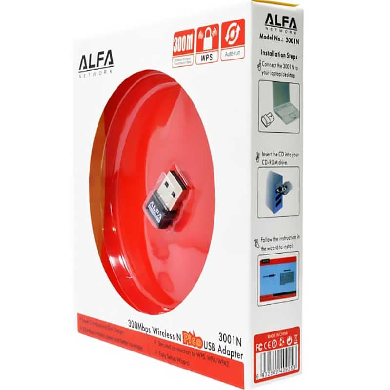 دانگل وای فای آلفا مدل 3001N ا Alpha wifi dongle model 3001N کد 4685