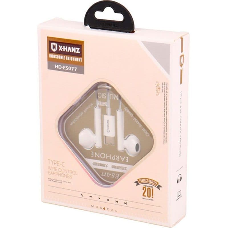 هندزفری X-Hanz HD-ES077 Type-C ا X-Hanz HD-ES077 Type-C Wired HandsFree کد 5639